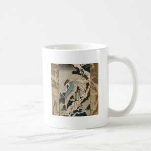 Taza De Café Grasas en una nieve cubierta Hokusai