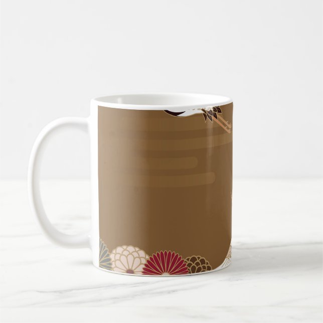 Taza De Café Grasas y crisantemos (Izquierda)