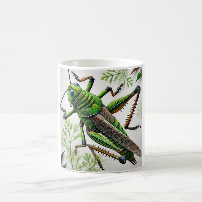 Taza De Café Grasshopper in natural environment 251024IREF222 - (Centro)