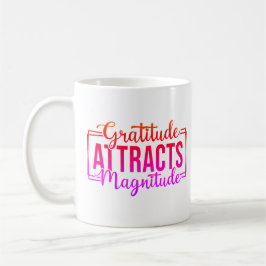 Taza De Café Gratitud Atrae Magnitud Personalizado Café Mug