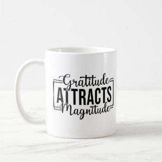 Taza De Café Gratitud Atrae Magnitud Personalizado Café Mug