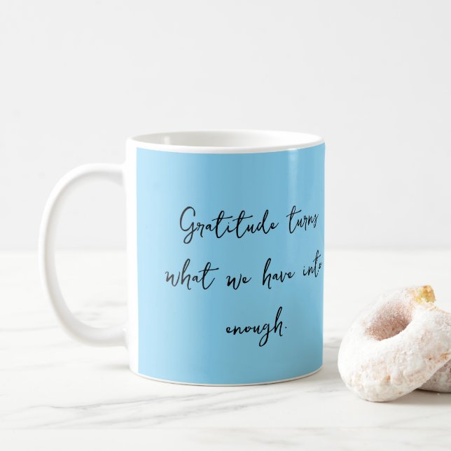 Taza De Café Gratitud cita Inspiradora Mug (Con donut)