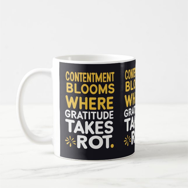 Taza De Café Gratitud en el florecimiento - Inspirador (Izquierda)