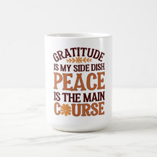 Taza De Café Gratitud y Paz Mug - Personalizable