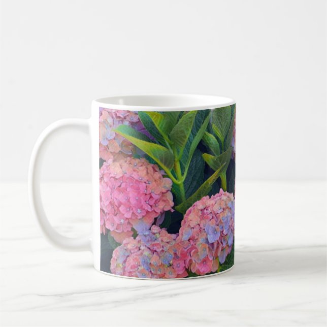 Taza De Café Gratitude Hydrangea Mug (Izquierda)