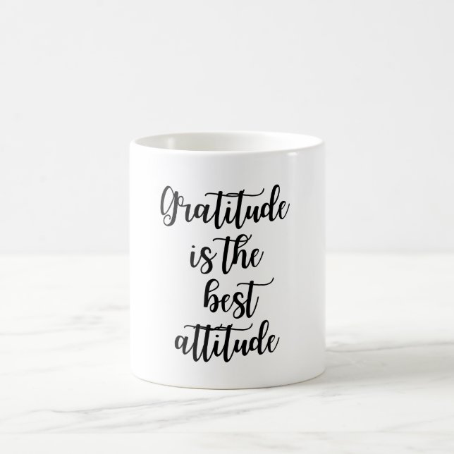 Taza De Café Gratitude Is the Best Attitude Inspirational Quote (Centro)