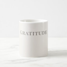 Taza De Café Gratitude – Minimal Typography Design