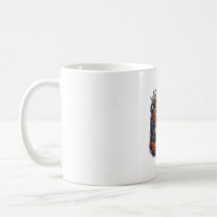 Taza De Café Grave Yard Gains Esqueleto Levantando Mancuerna Ha