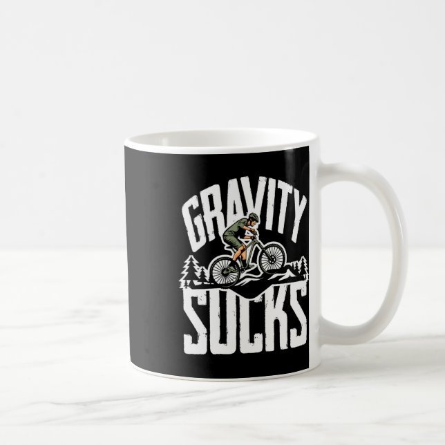 Taza De Café Gravity Sucks Mountain Biking Adventure Downhill C (Derecha)