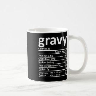Taza De Café Gravy Nutrition Facts Fun Acción de Gracias Navida
