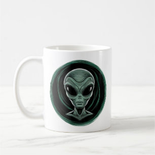 Taza De Café Gray Alien Head