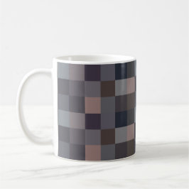 Taza De Café Gray Color Checkerboard