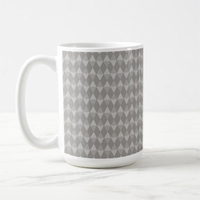 Taza De Café Gray Diamond Pattern (Izquierda)