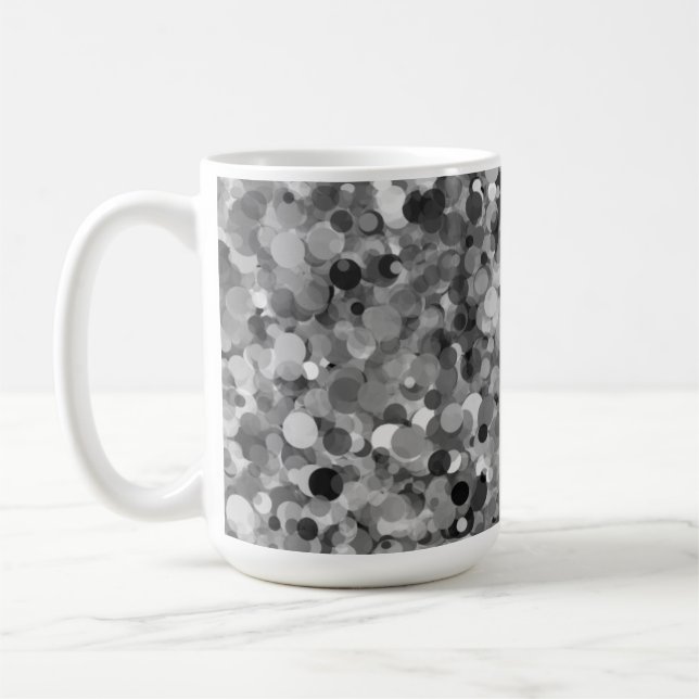 Taza De Café Gray Dot 15oz Mug (Izquierda)