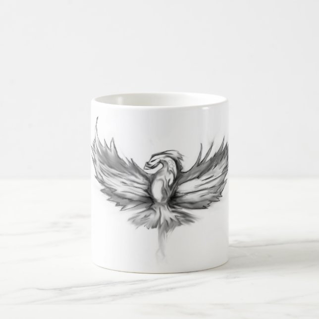Taza De Café Gray Phoenix Rising (Centro)