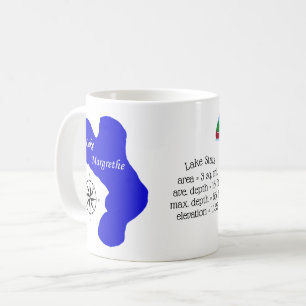 Taza De Café Grayling, MI y stats de Margrethe del lago