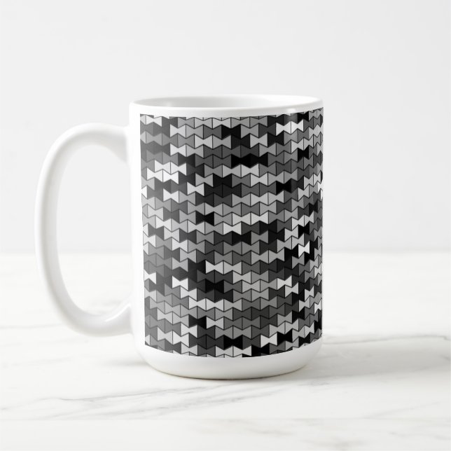 Taza De Café Grayscale Bowties 15oz Mug (Izquierda)