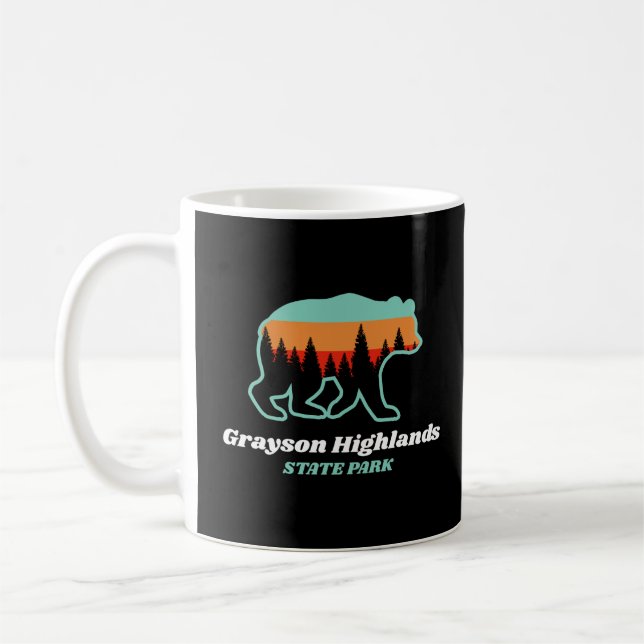 Taza De Café Grayson Highlands State Park Virginia VA Bear (Izquierda)