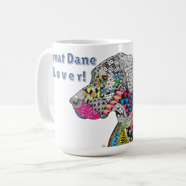 Taza De Café Great Dane Dog Lover Mug (Anverso izquierdo)