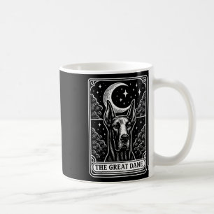 Taza De Café Great Dane Dog Mom Tarot Card Vintage Crescent Moo