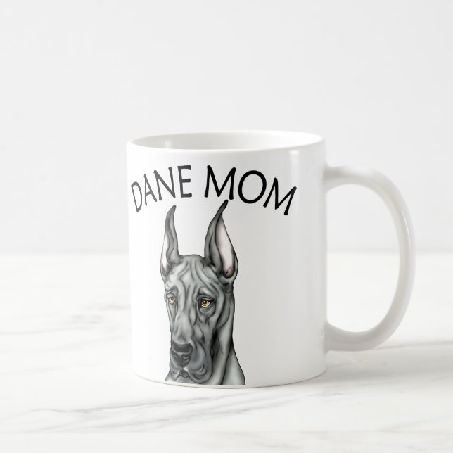 Taza De Café Great Dane Mom Black (Derecha)