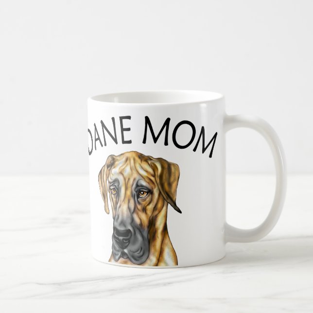 Taza De Café Great Dane Mom Brindle UC (Derecha)