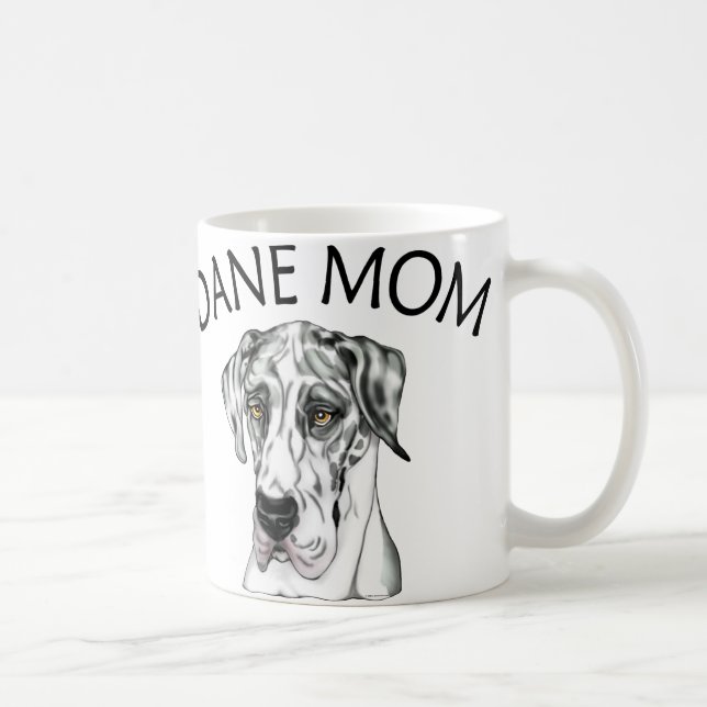 Taza De Café Great Dane Mom Harlequin UC (Derecha)