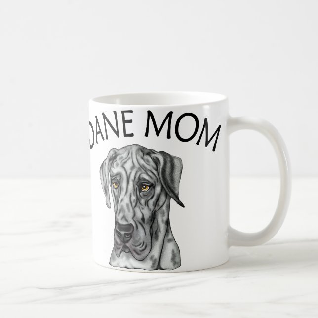 Taza De Café Great Dane Mom Merle UC (Derecha)