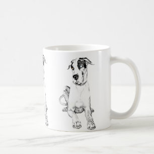 Taza De Café Great dane que pone mala cara al Harlequin