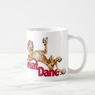 Taza De Café Great dane reclinó el UC Brindle