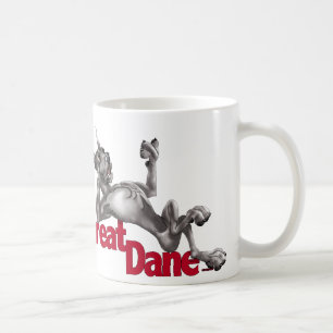 Taza De Café Great dane reclinó negro
