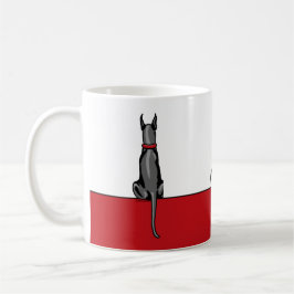 Taza De Café Great Dane Sit Black