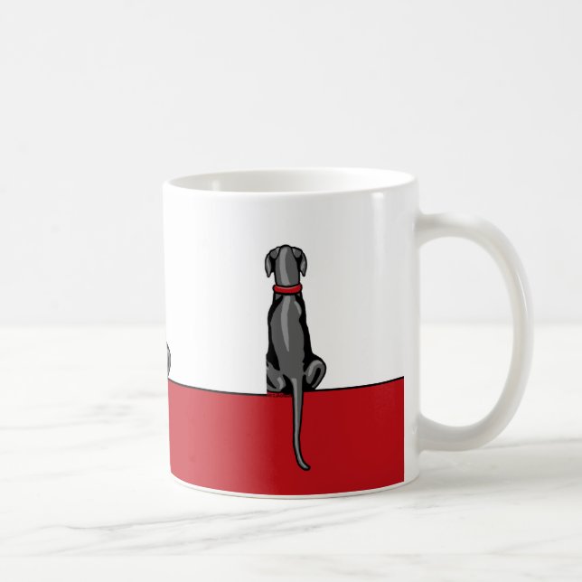 Taza De Café Great Dane Sit Black UC (Derecha)