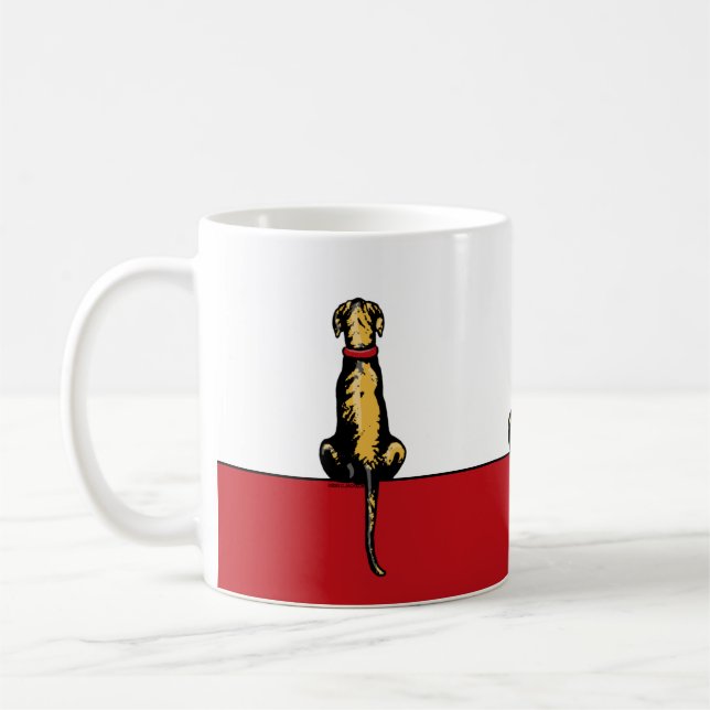 Taza De Café Great Dane Sit Brindle UC (Izquierda)