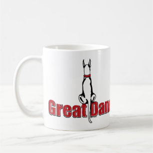 Taza De Café Great Dane Sit White
