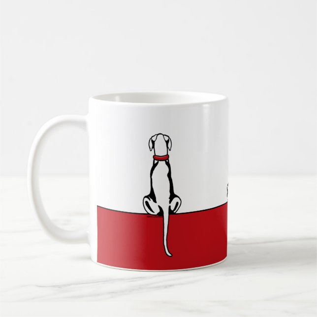 Taza De Café Great Dane Sit White UC (Izquierda)