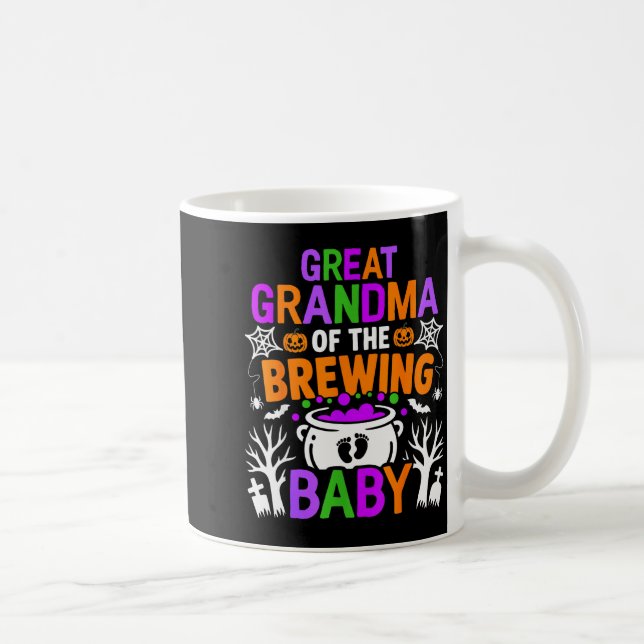 Taza De Café Great Grandma Of The Brewing Baby Halloween Costum (Derecha)