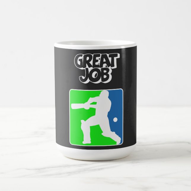 Taza De Café Great Job Cricket Logo Cricket Batsman  (Centro)