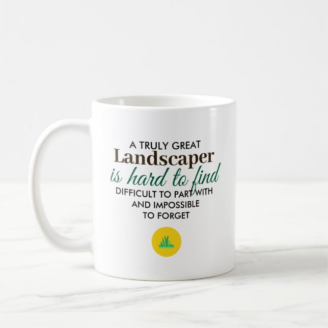 Taza De Café Great Landscaper Personalized Name Gift (Izquierda)