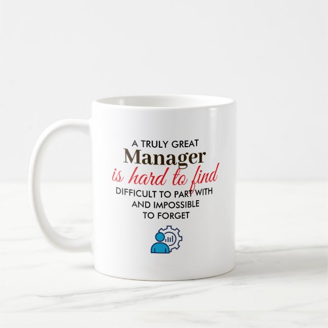Taza De Café Great Manager Personalized Name Gift (Izquierda)