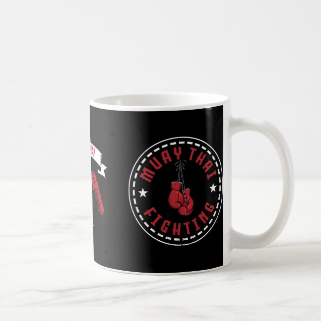 Taza De Café Great Muay Thai Fighting Design Mma Training Kickb (Derecha)