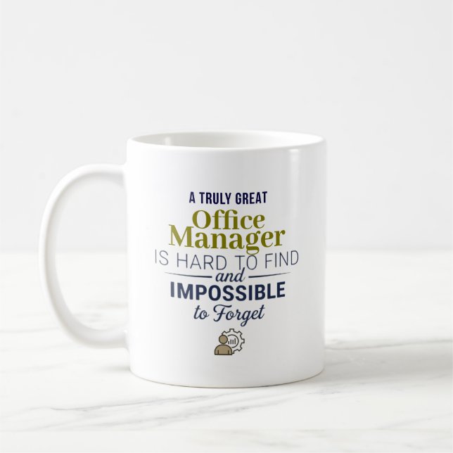 Taza De Café Great Office Manager Personalized Name Gift (Izquierda)
