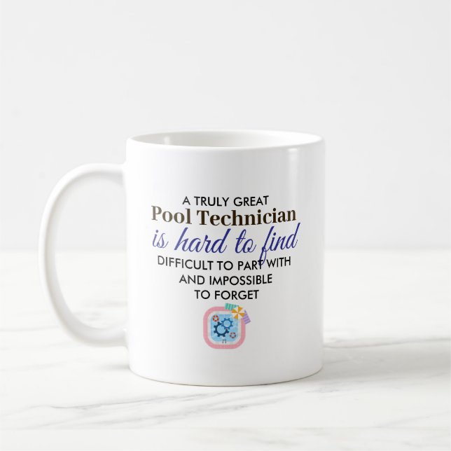 Taza De Café Great Pool Technician Personalized Name Gift (Izquierda)