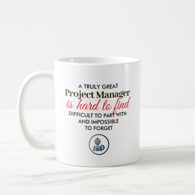 Taza De Café Great Project Manager Personalized Name Gift (Izquierda)