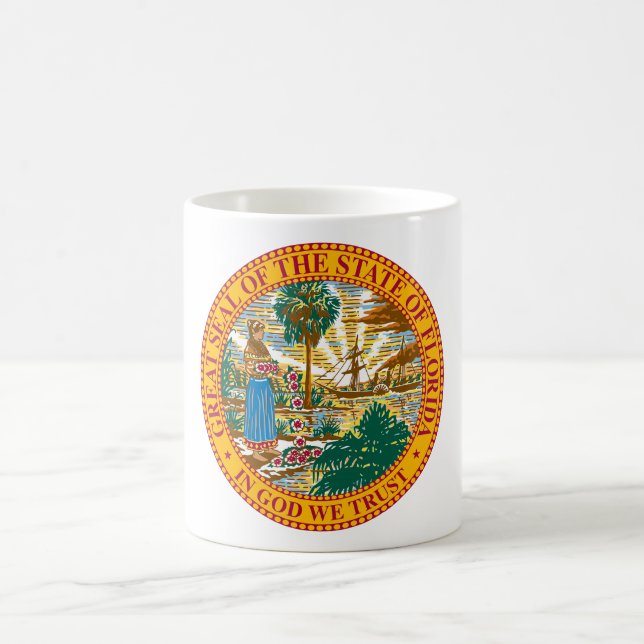 Taza De Café Great Seal Of Florida (Centro)