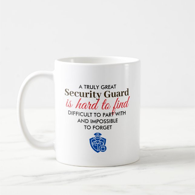 Taza De Café Great Security Guard Personalized Name Gift (Izquierda)