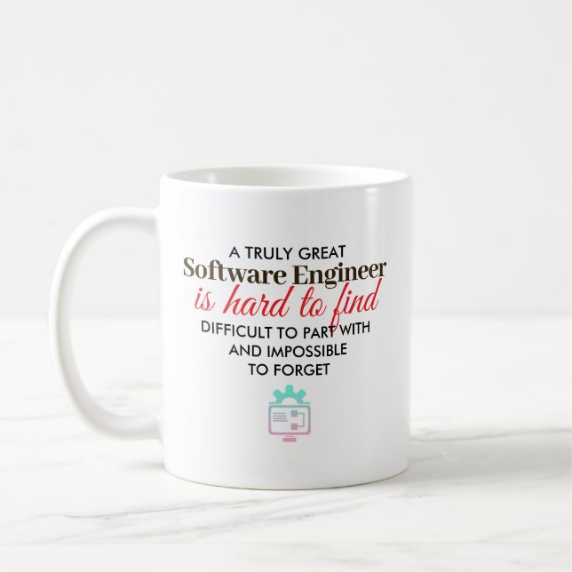 Taza De Café Great Software Engineer Personalized Name Gift (Izquierda)
