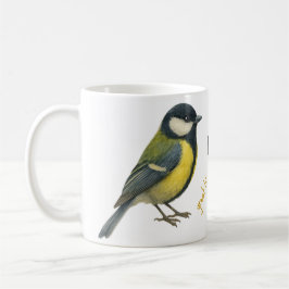 Taza De Café Great Tit Mug – Personalized Garden Bird Illustrat