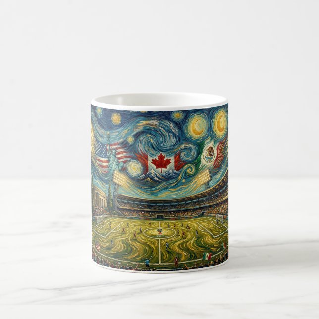 Taza De Café Great USA MX CA  Van Gogh Style Fine Art Wall Art (Centro)