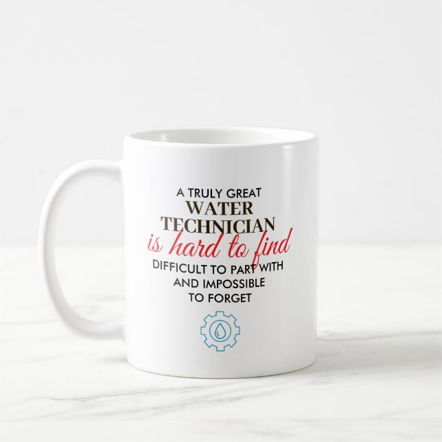 Taza De Café Great Water Technician Personalized Name Gift (Izquierda)